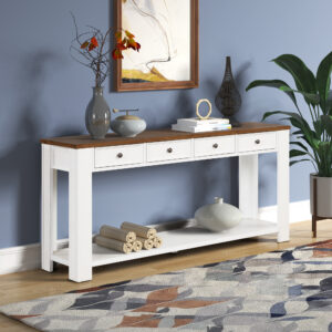 Retro Style Solid Wood Console Table