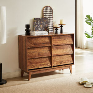 Vintage-style 6 Drawer Double Dresser