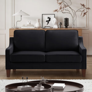 Velvet Upholstered Loveseat Sofa