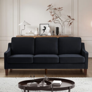 3 Piece Velvet Upholstered Sofa