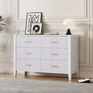6 Drawer Dresser with Metal Handle
