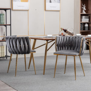 Modern Golden Metal Frame Dining Chair